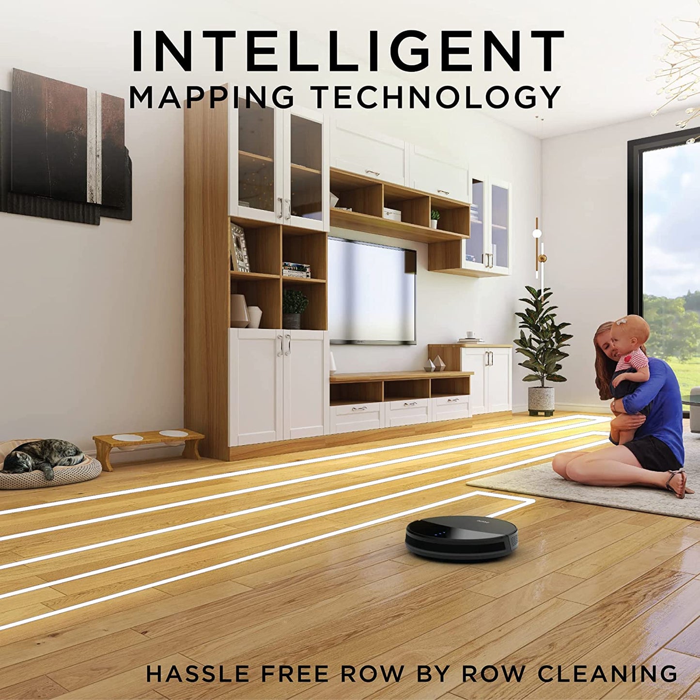  Advanced Robot Vacuum with Self-Charging, Mopping Function, Powerful Suction, APP Control, Mapping Technology, Scheduled Cleaning - Perfect for Pet Hair, Carpets, and Hard Floors"